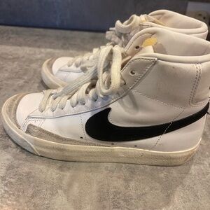Nike White and Black High-Top blazers